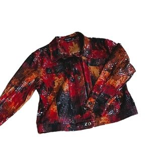Notations , shimmer fall colors blazer/ jacket Sz PL